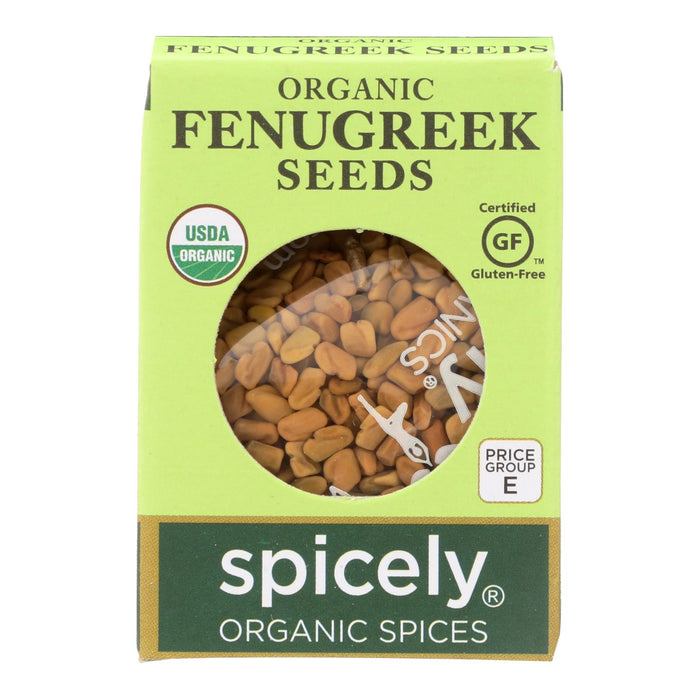 Spicely Organics - Organic Fenugreek Seeds - Case Of 6 - 0.45 Oz.