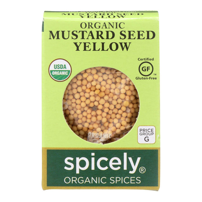 Spicely Organics - Organic Mustard Seed - Yellow - Case Of 6 - 0.45 Oz.