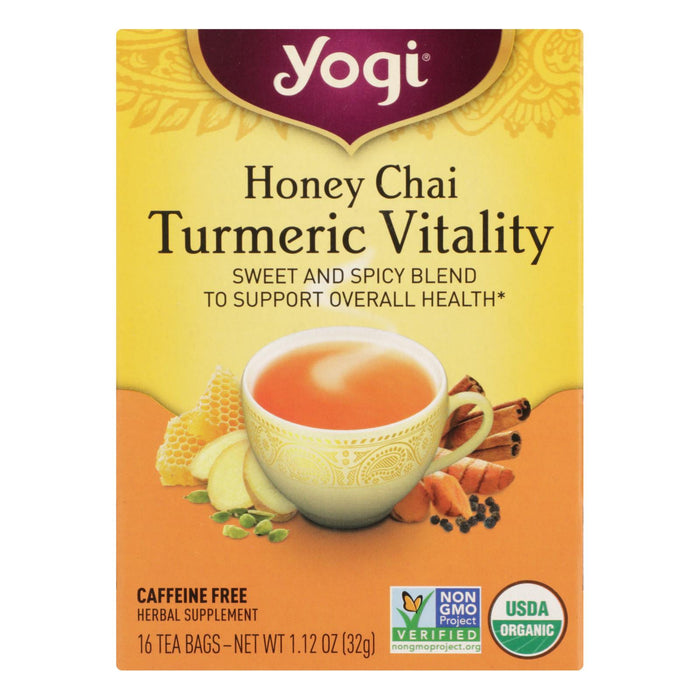 Yogi Tea - Organic - Honey Chai Turmeric - Case Of 6 - 16 Bag