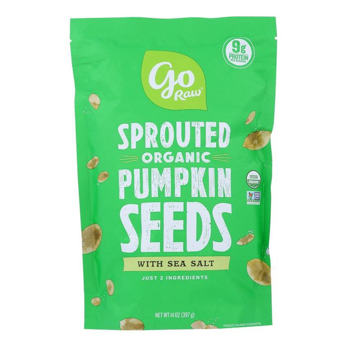 Go Raw Sprouted Seeds, Pumpkin With Celtic Sea Salt  - Case Of 6 - 14 Oz