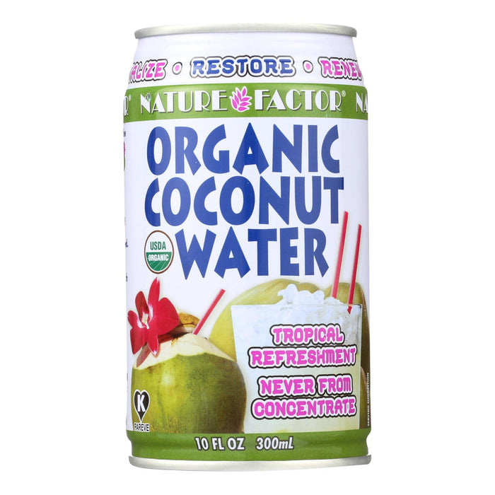 Nature Factor Organic Coconut Water - Case Of 12 - 10.1 Fl Oz.