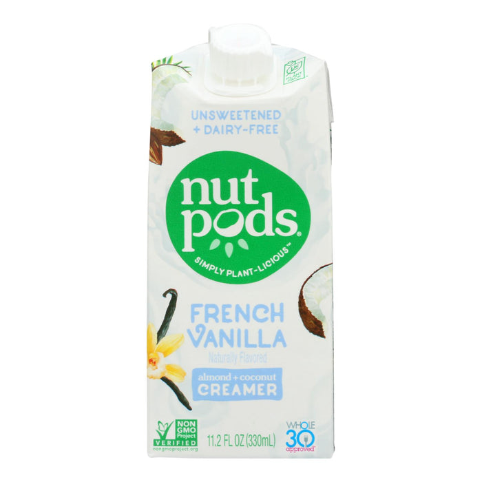 Nutpods - Non-dairy Creamer French Vanilla Unsweetened - Case Of 12 - 11.2 Fl Oz.