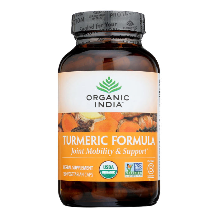 Organic India Usa Whole Herb Supplement, Tumeric  - 1 Each - 180 Vcap