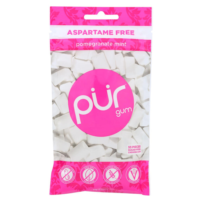 Pur Pomegranate Mint Gum  - Case Of 12 - 2.72 Oz