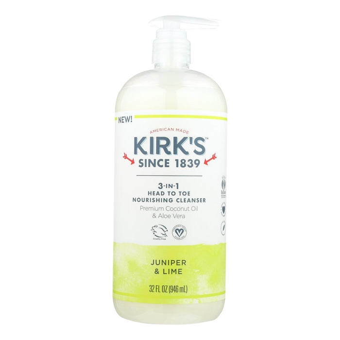 Kirk's Natural - 3-in-1 Cleanser Juniper Lime - 32 Fz