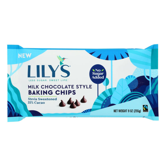 Lily's Sweets - Baking Chips Milk Choclat - Case Of 12 - 9 Oz