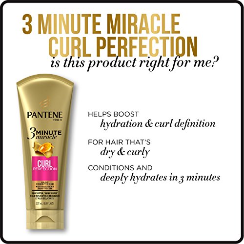 Pantene Curl Perfection 3 Minute Miracle Curl Perfection Deep Conditioner, 6 Fluid Ounce