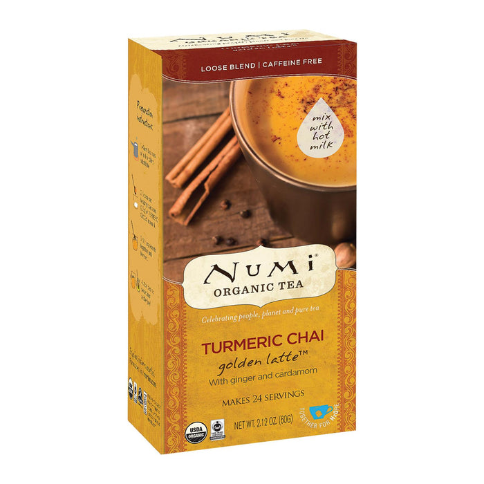 Numi Tea Golden Latte - Organic - Turmeric Chai - Case Of 6 - 2.12 Oz