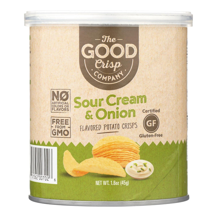 The Good Crisp Company Potato Crisps - Sour Cream And Onion - Case Of 12 - 1.6 Oz