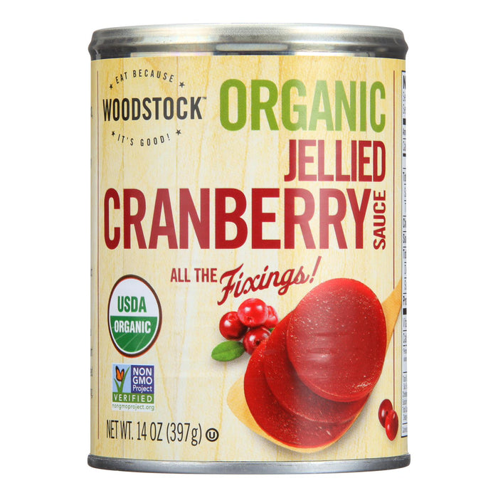 Woodstock Organic Jellied Cranberry Sauce - Case Of 12 - 14 Oz