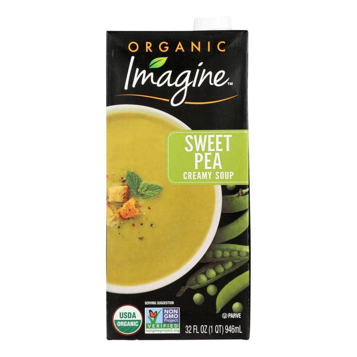 Imagine Foods Creamy Sweet Pea Soup - Organic - Case Of 12 - 32 Oz.