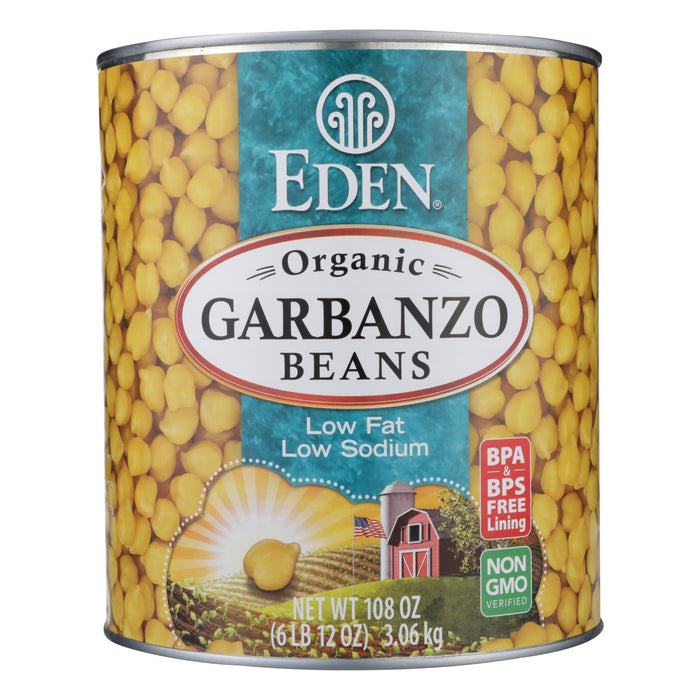 Eden Foods Organic Garbanzo Bean - Case Of 6 - 108 Oz.