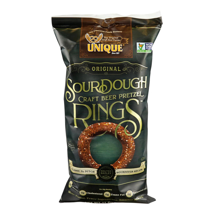 Unique Pretzels - Sourdough Craft Beer Pretzel Rings - Case Of 12 - 11 Oz.