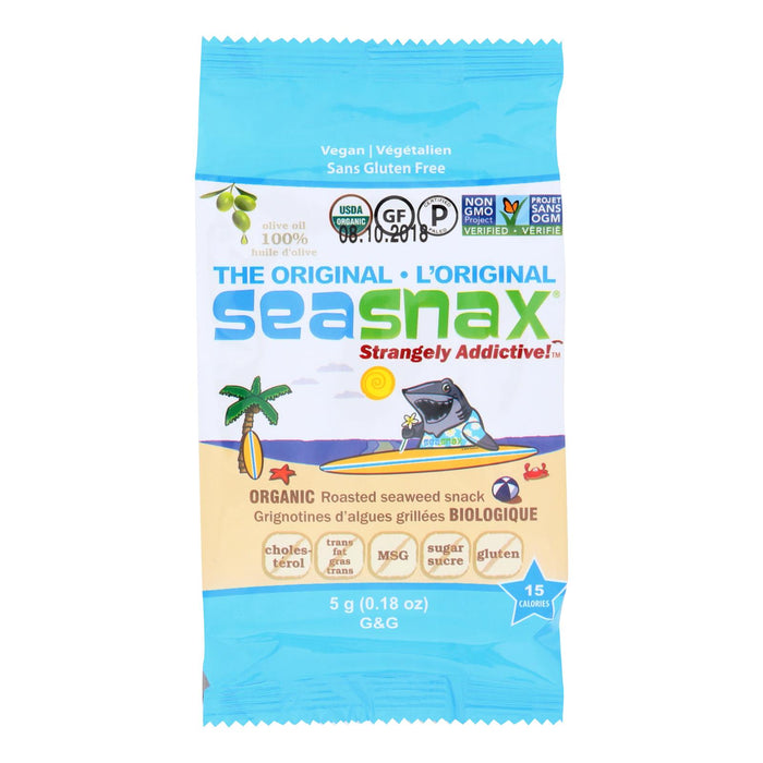 Seasnax Organic Seasnax Original Roasted Seaweed Snack - Case Of 24 - 0.18 Oz.