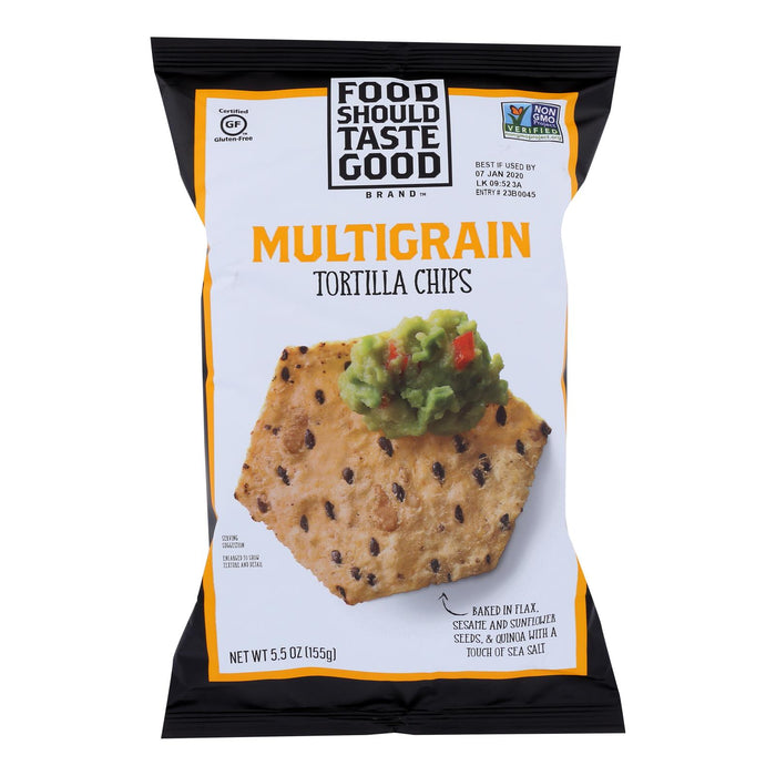 Food Should Taste Good Multigrain Tortilla Chips - Multigrain - Case Of 12 - 5.5 Oz.