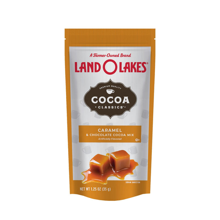 Land O Lakes Cocoa Classic Mix - Caramel And Chocolate - 1.25 Oz - Case Of 12