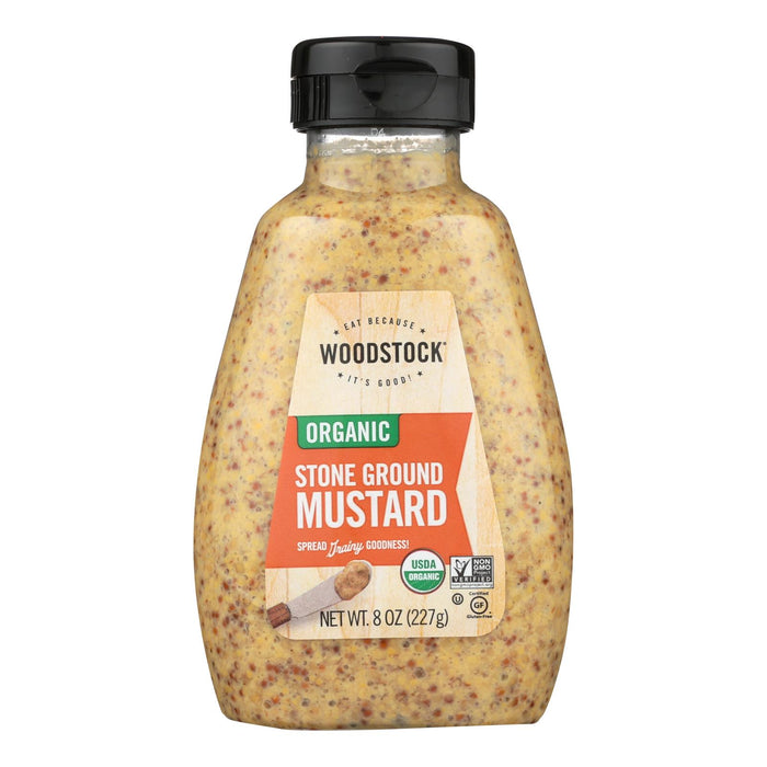 Woodstock Organic Stone Ground Mustard - Case Of 12 - 8 Oz