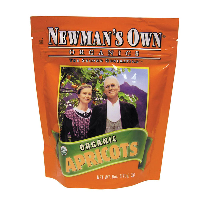 Newman's Own Organics Dried Apricots - Organic - Case Of 12 - 6 Oz.