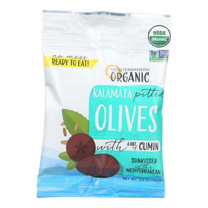 Mediterranean Organic Organic Kalamata Pitted Olives With Herbs And Spices - Case Of 12 - 2.5 Oz