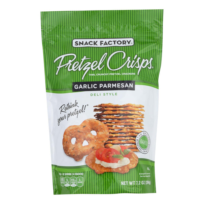 Snack Factory Garlic Parmesan Pretzel Crisps  - Case Of 12 - 7.2 Oz