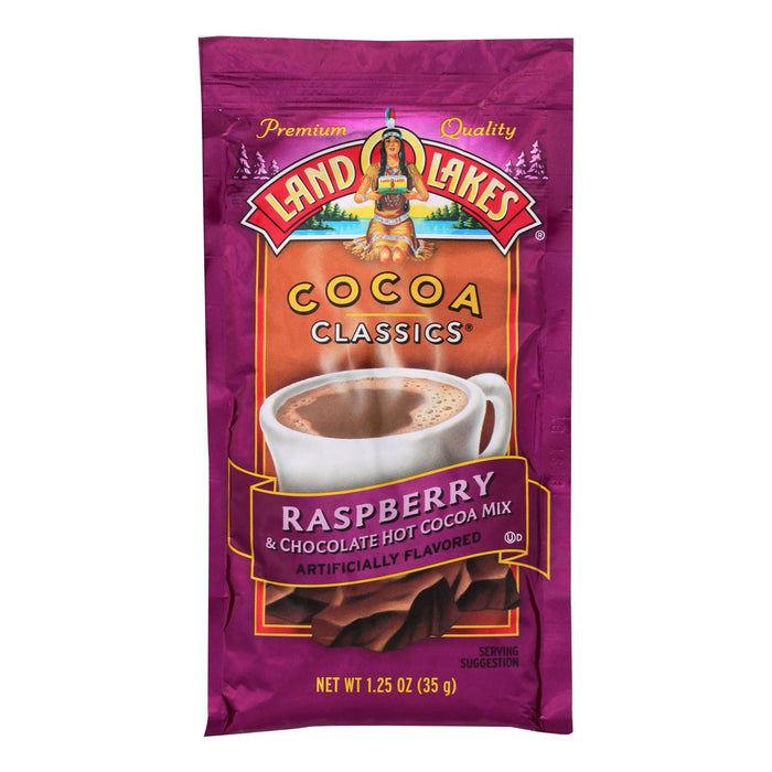 Land O Lakes Cocoa Classic Mix - Raspberry And Chocolate - 1.25 Oz - Case Of 12