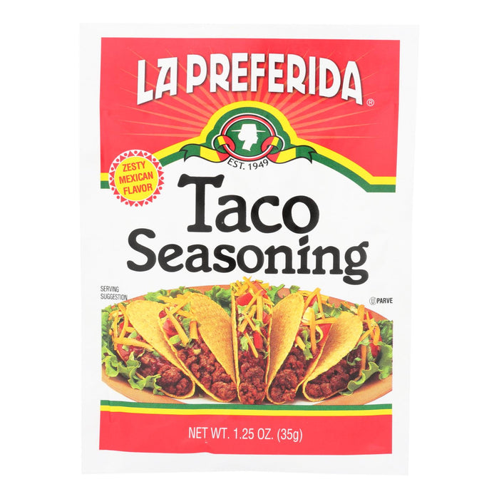 La Preferida Taco Seasoning - Case Of 12 - 1.25 Oz