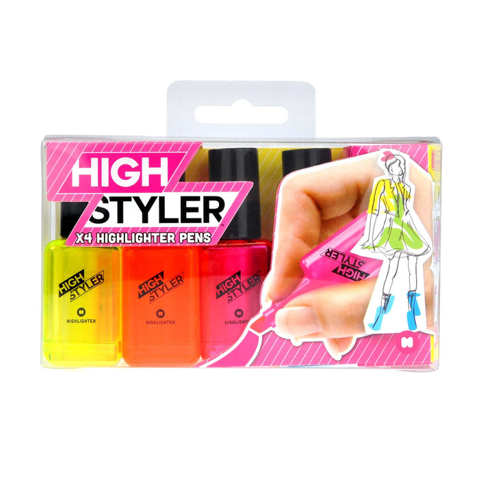 MUSTARD Highlighter Marker Pens I Office & Writing Supplies - Assorted Colours High Styler