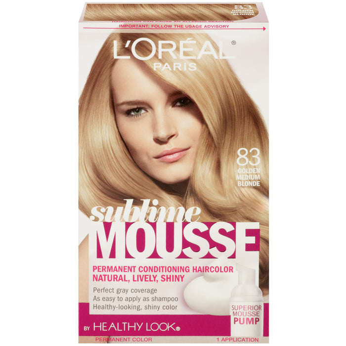 L'Oreal Paris Sublime Mousse By Healthy Look, Golden Medium Blonde