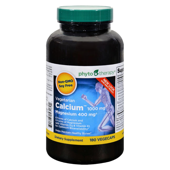 Phyto-therapy Vegetarian Calcium With Magnesium - 180 Capsules