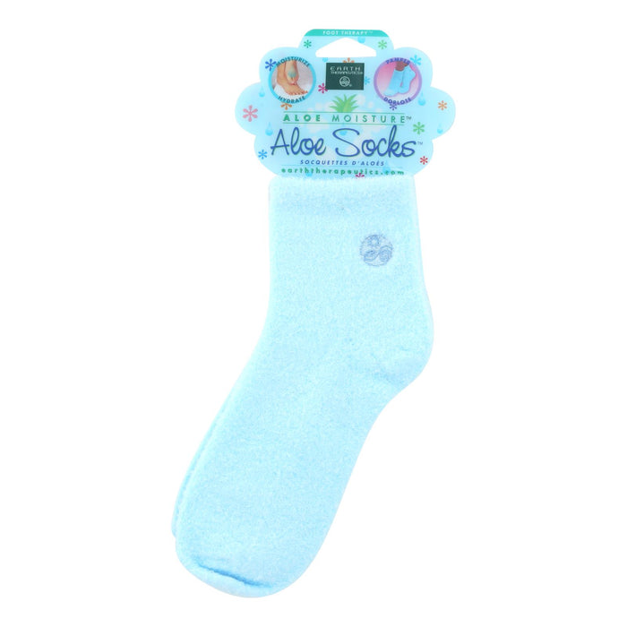 Earth Therapeutics Aloe Socks Blue - 1 Pair