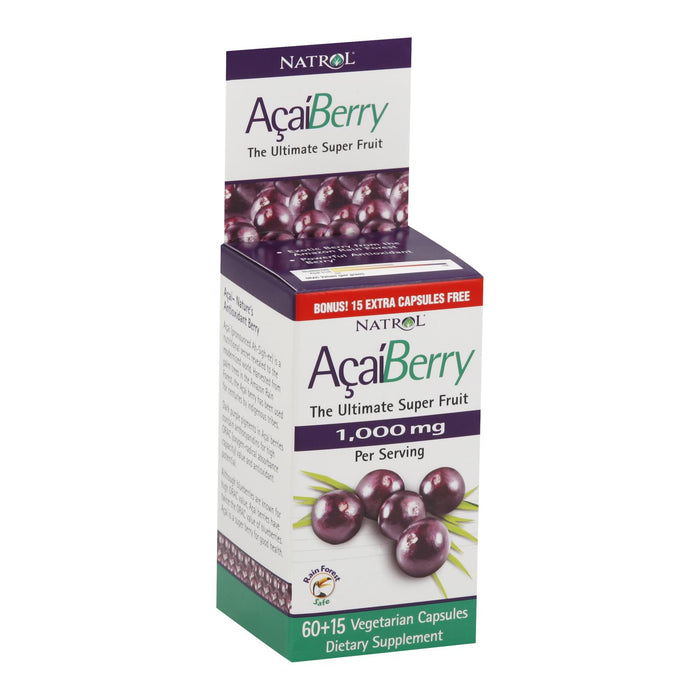 Natrol Acaiberry - 1000 Mg - 75 Vegetarian Capsules