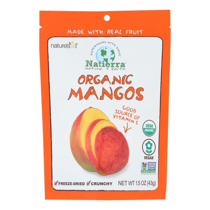 Natierra Freeze Dried - Mangos - Case Of 12 - 1.5 Oz.