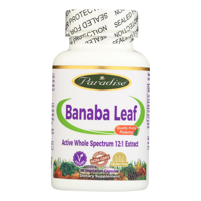 Paradise Herbs Banana Leaf - 60 Vcaps