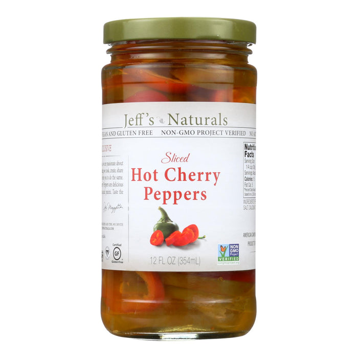 Jeff's Natural Jeff's Natural Hot Cherry Pepper - Hot Cherry Pepper - Case Of 6 - 12 Oz.