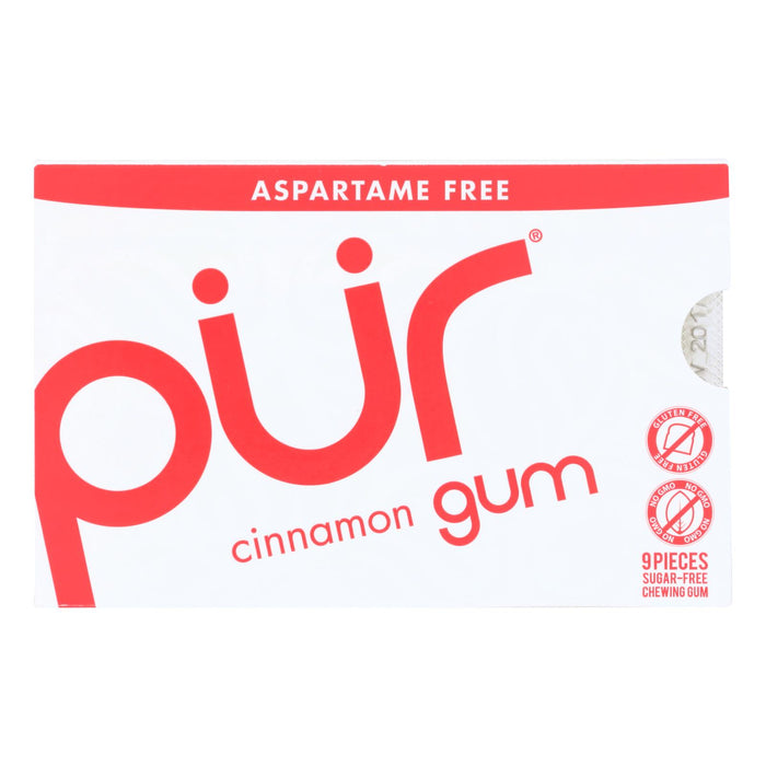 Pur Gum - Cinnamon - Aspartame Free - 9 Pieces - 12.6 G - Case Of 12