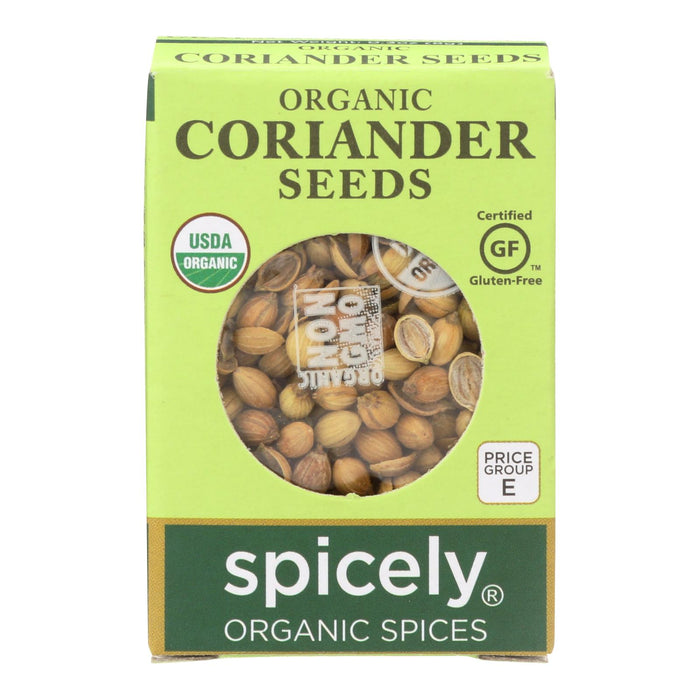 Spicely Organics - Organic Coriander Seed - Case Of 6 - 0.3 Oz.