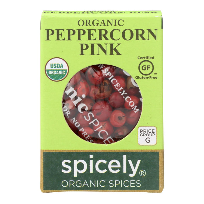 Spicely Organics - Organic Peppercorn - Pink - Case Of 6 - 0.15 Oz.